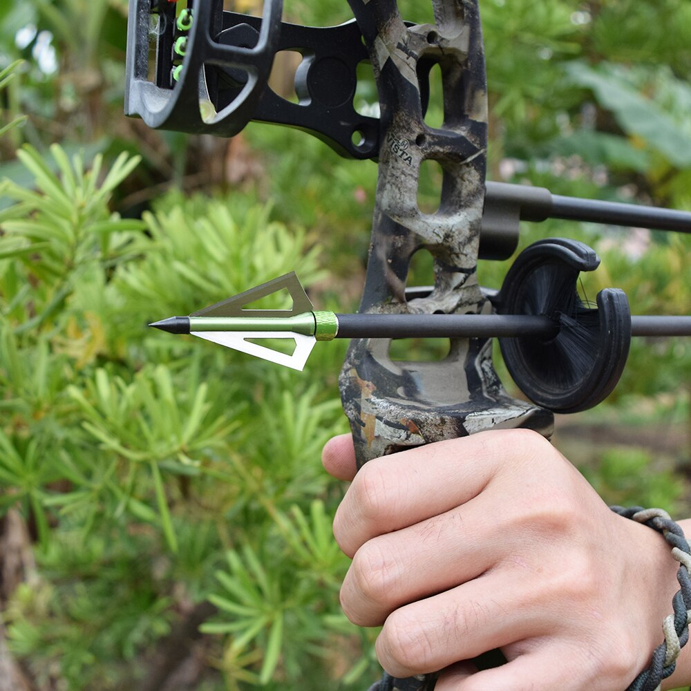 12Pcs 100 Grain Broadheads 3 Blades Tips