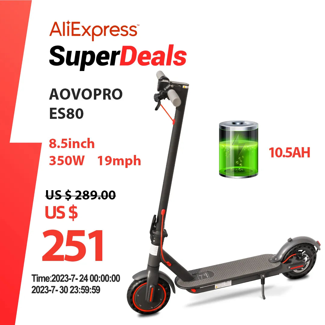 AOVOPRO Folding Electric Scooter
