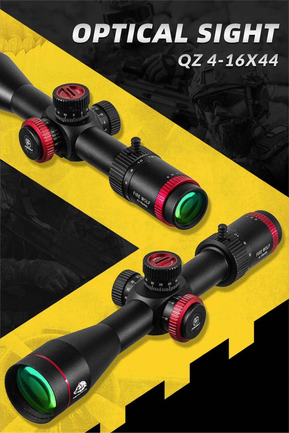 FIRE WOLF QZ 4-16X44 Scope