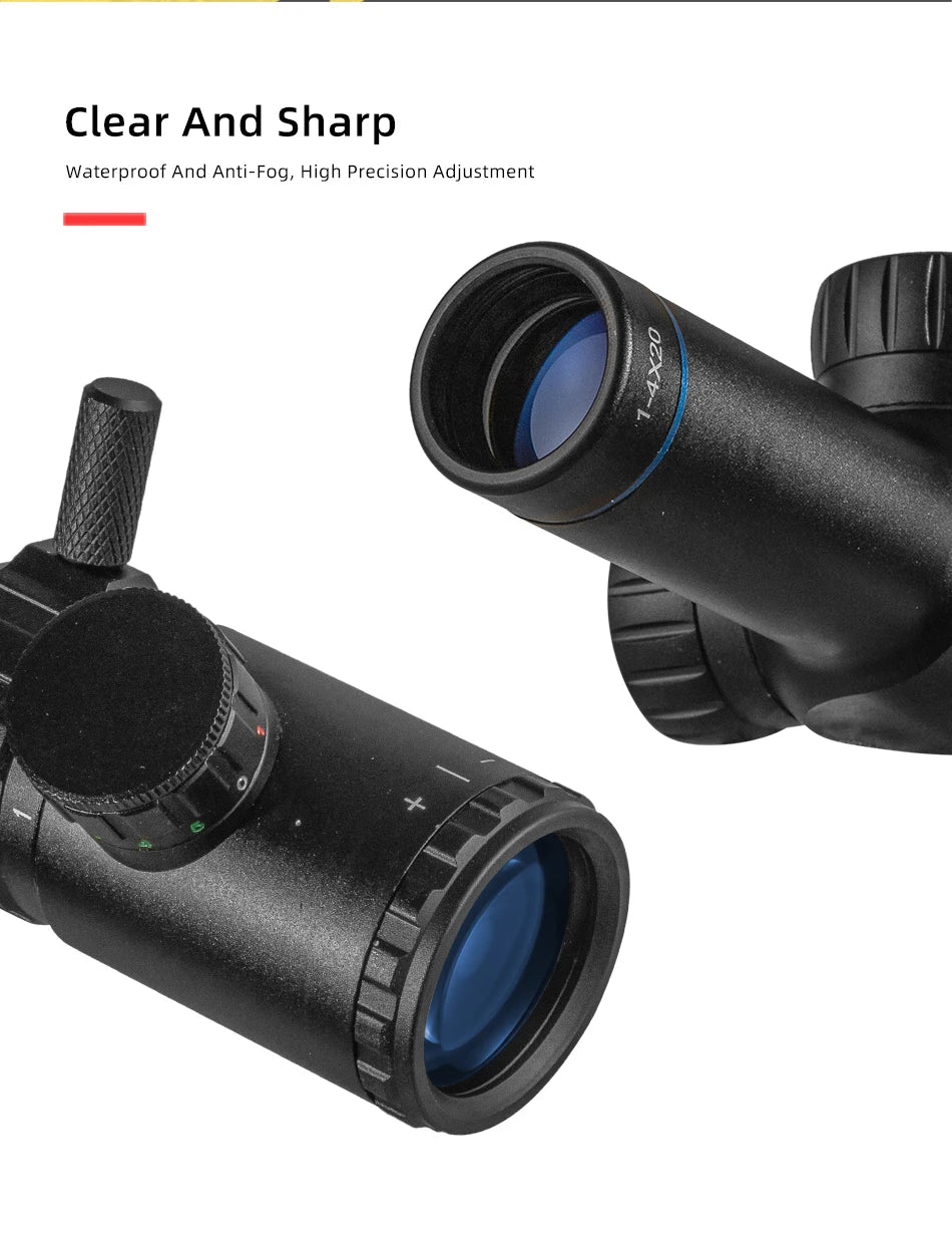 FIRE WOLF 1-4x20 Illuminated Green/Red Dot Rifle Scope