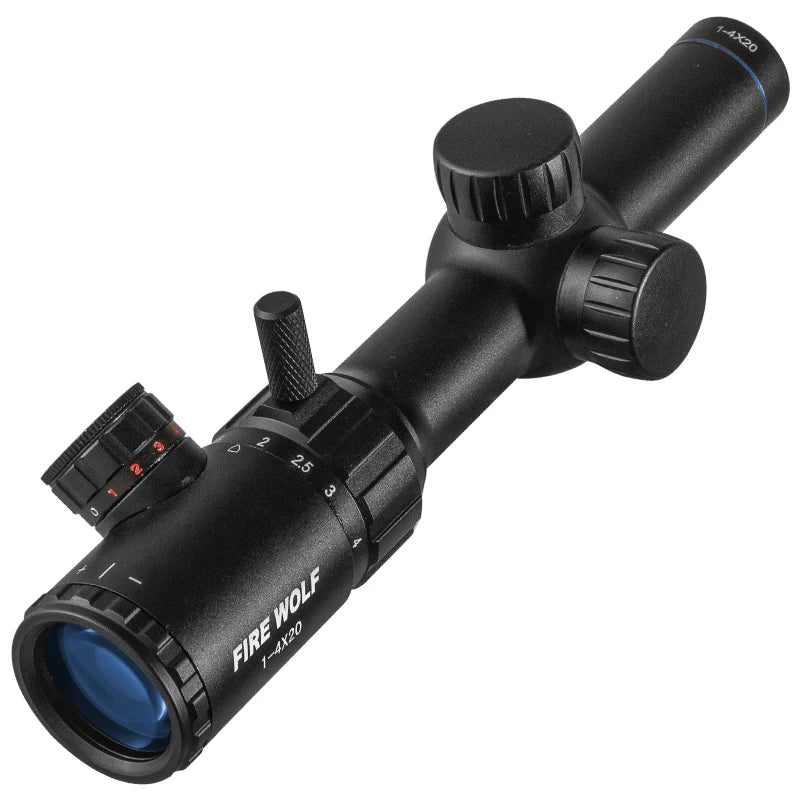 FIRE WOLF 1-4x20 Illuminated Green/Red Dot Rifle Scope