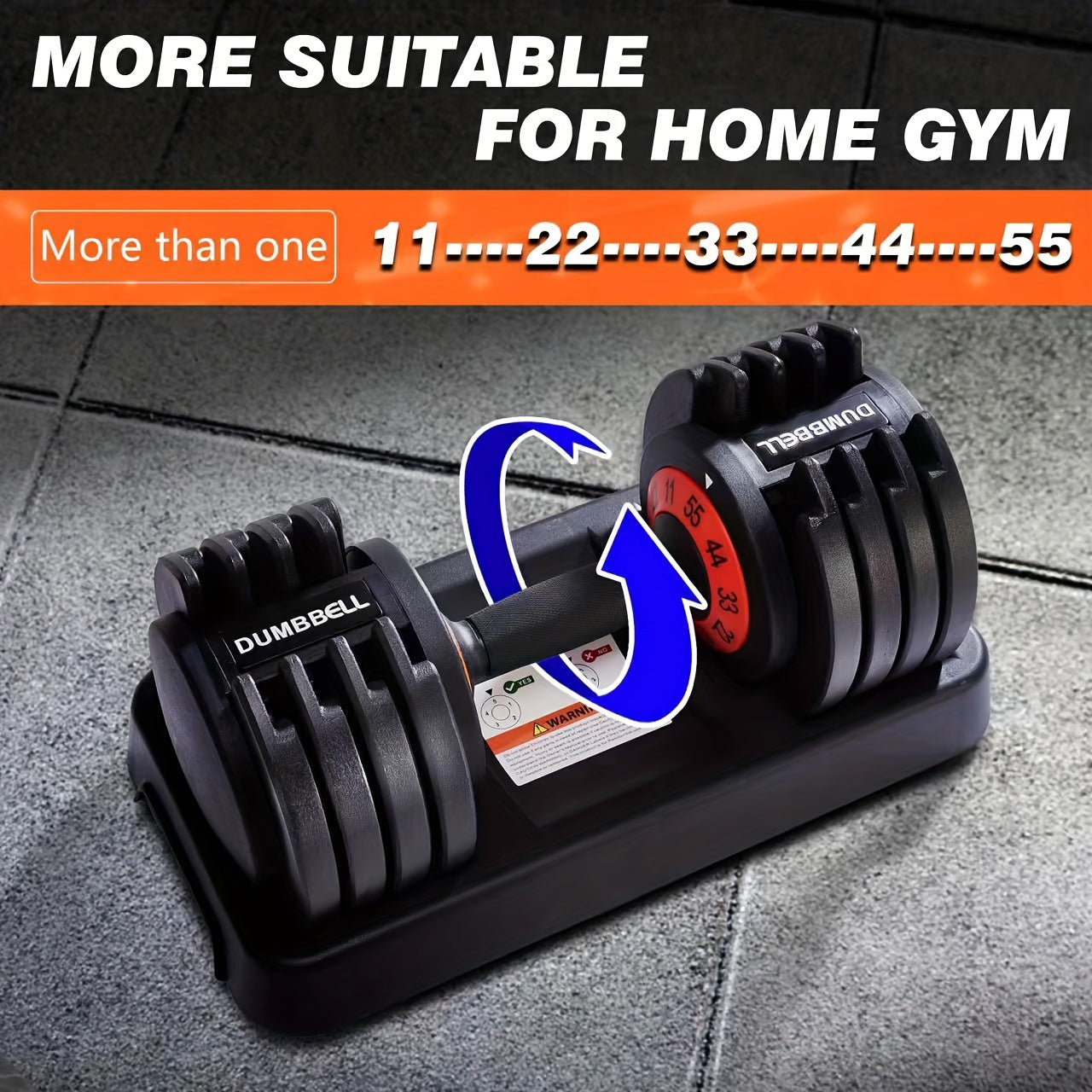 55 Lb Adjustable Dumbbells Pair