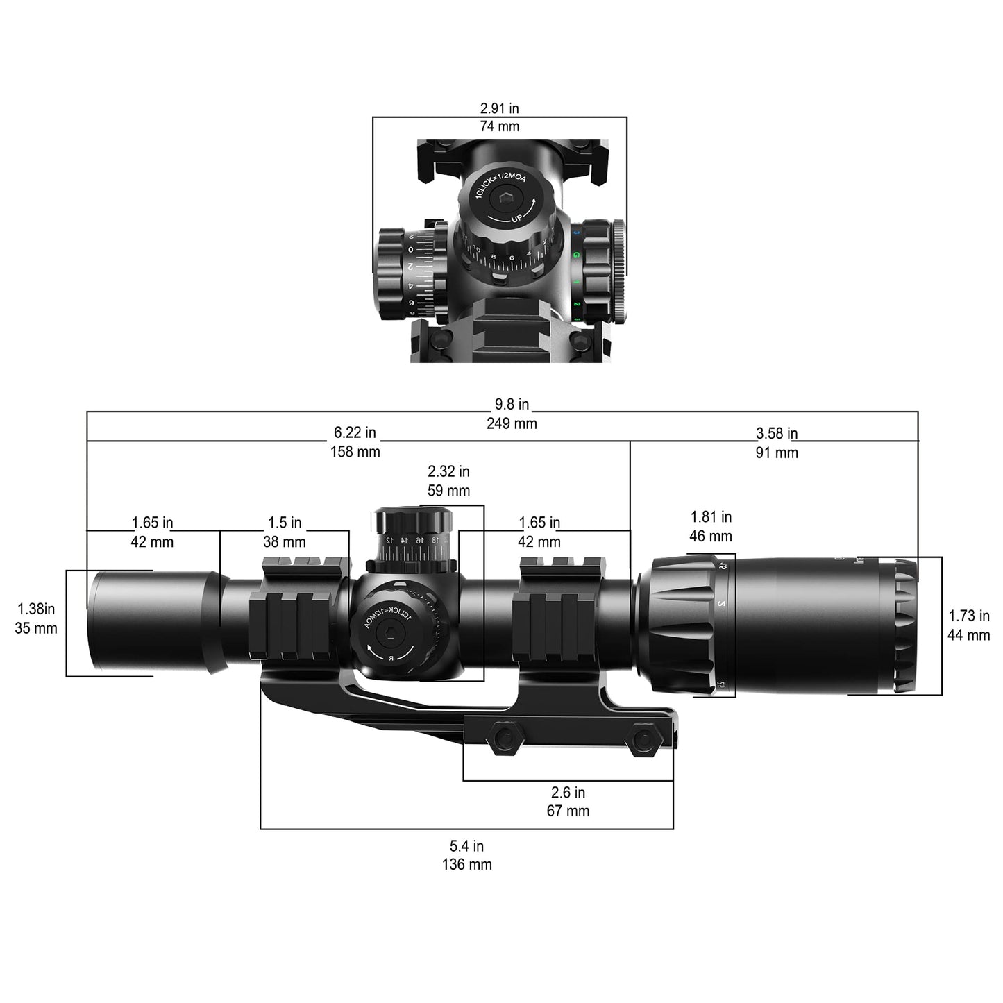 Vector Optics Mustang 1-4x30SFP Riflescope