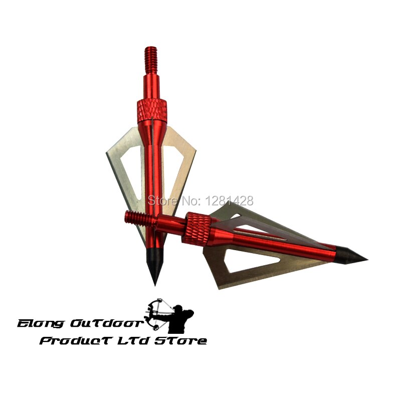 12 Red Screw 100 Grain Broadheads