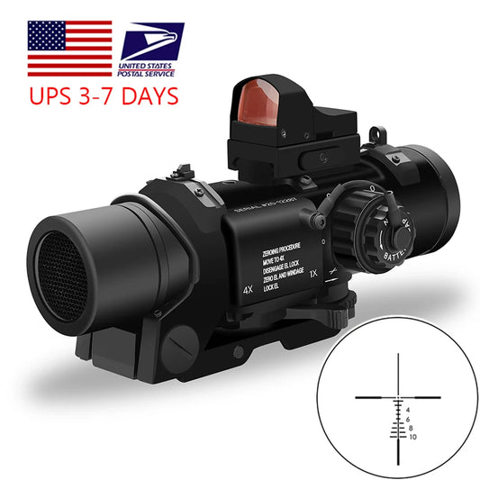 1x-4x Fixed Dual Purpose Red Dot Scope