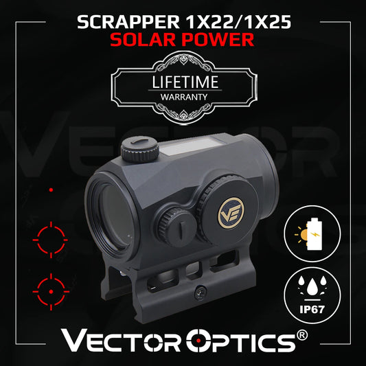 Vector Optics Scrapper 1x22/25 Solar Power Red Dot Sight