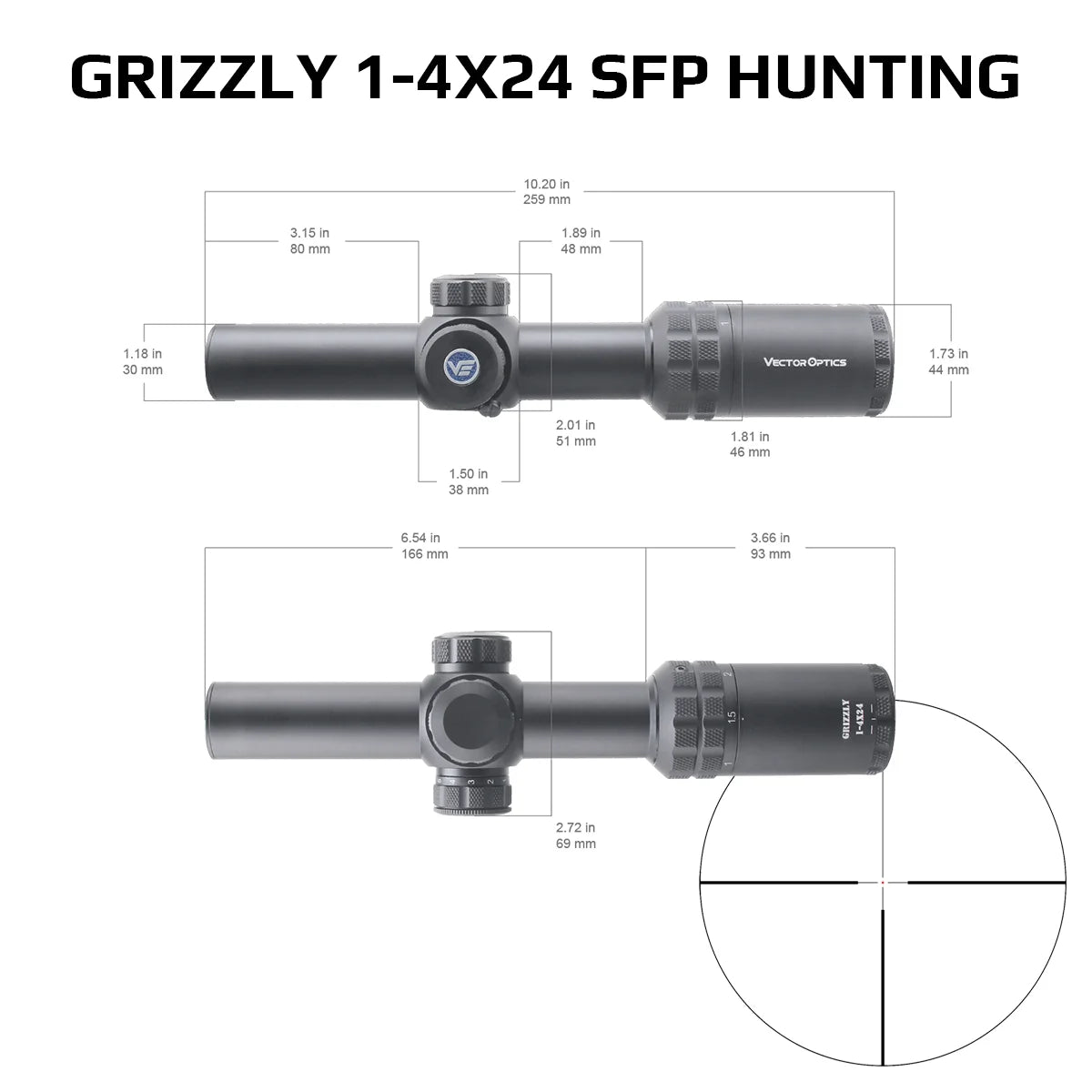 Vector Optics 1-4x24 1-6x24 SFP/FFP LPVO Riflescope