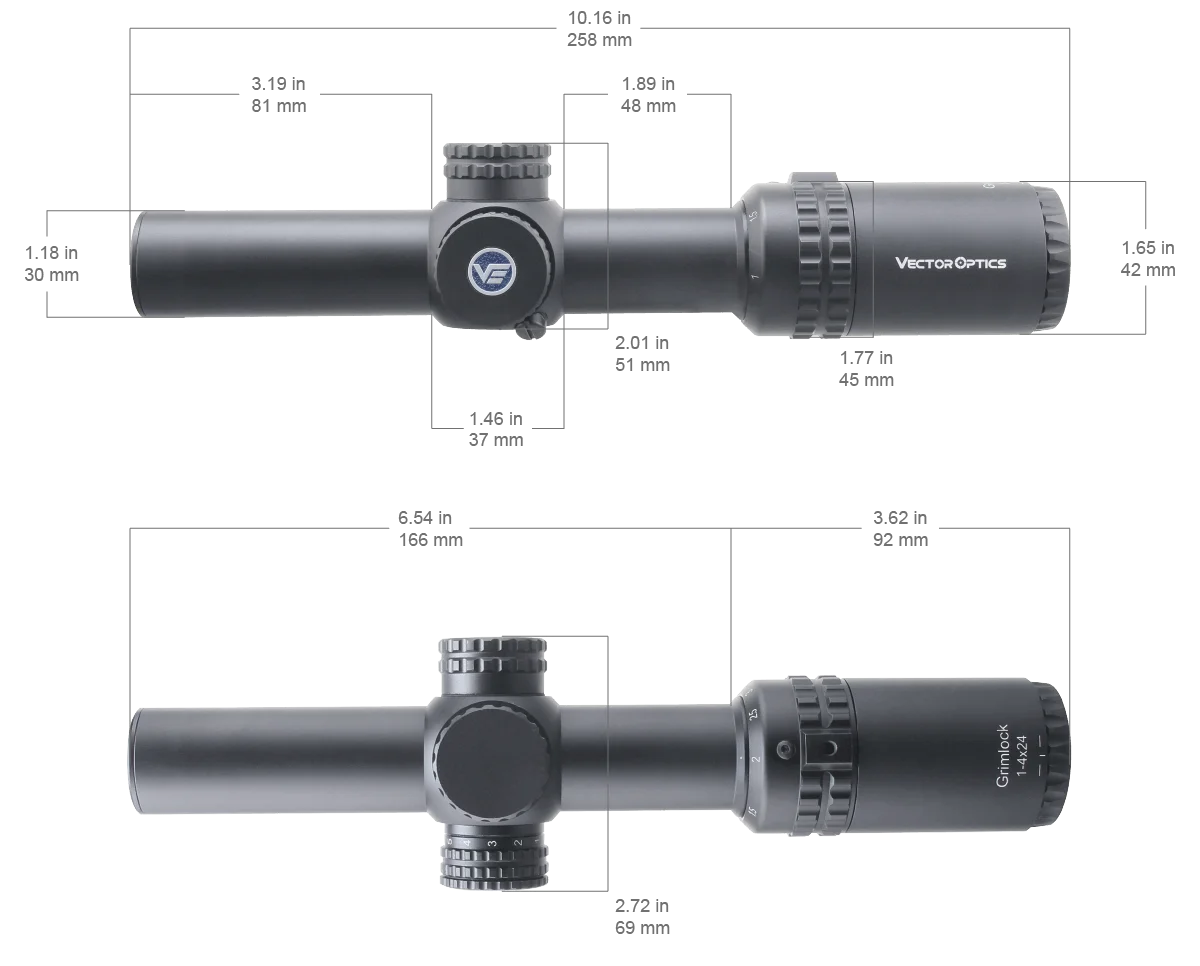 Vector Optics 1-4x24 1-6x24 SFP/FFP LPVO Riflescope