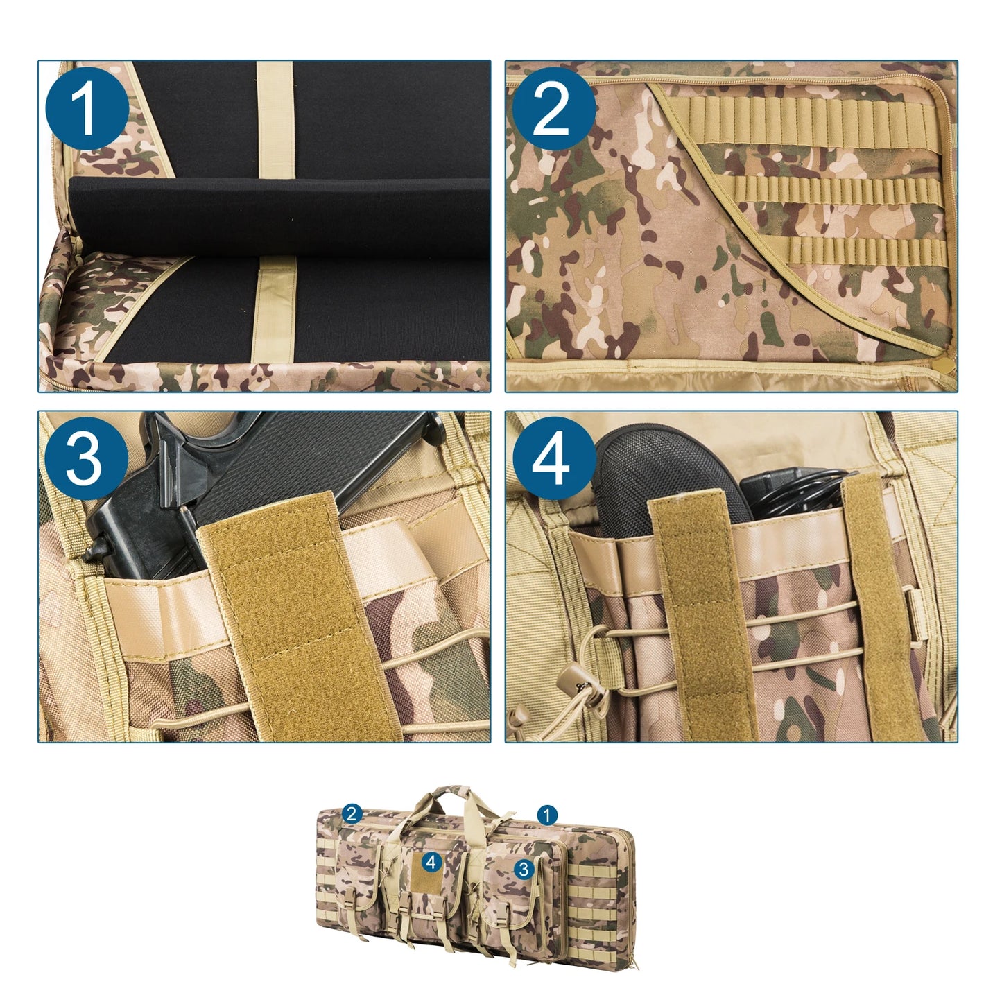 Waterproof Tactical Rifle Double Gun Case