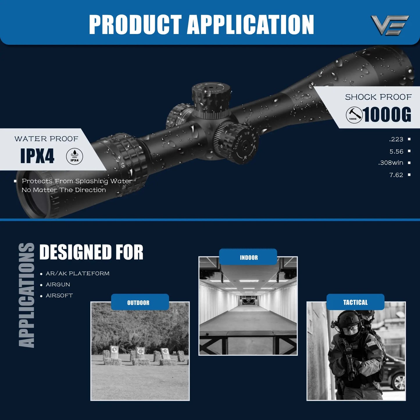 Vector Optics Sentinel-X 10-40x50 Center Dot Riflescope