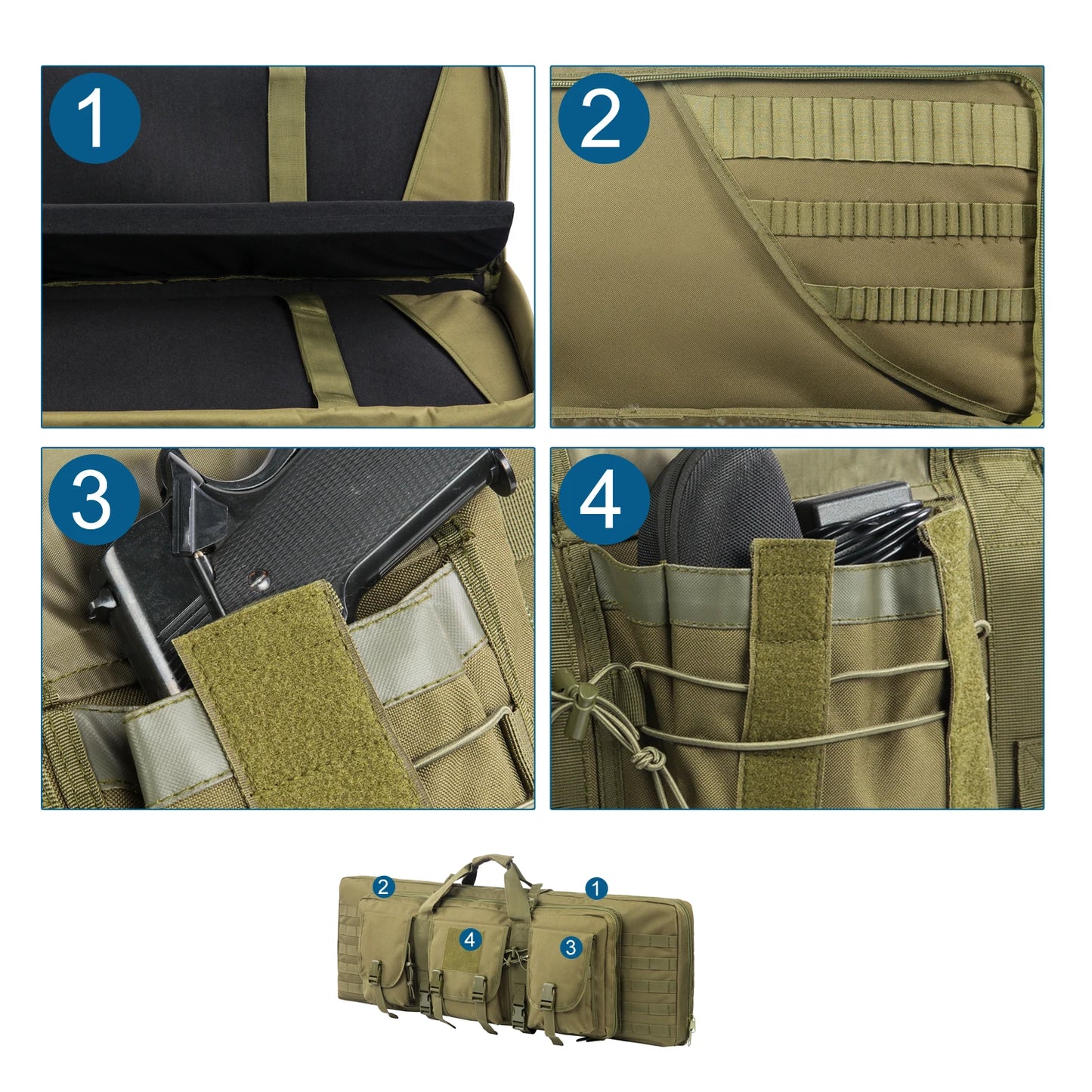 Waterproof Tactical Rifle Double Gun Case