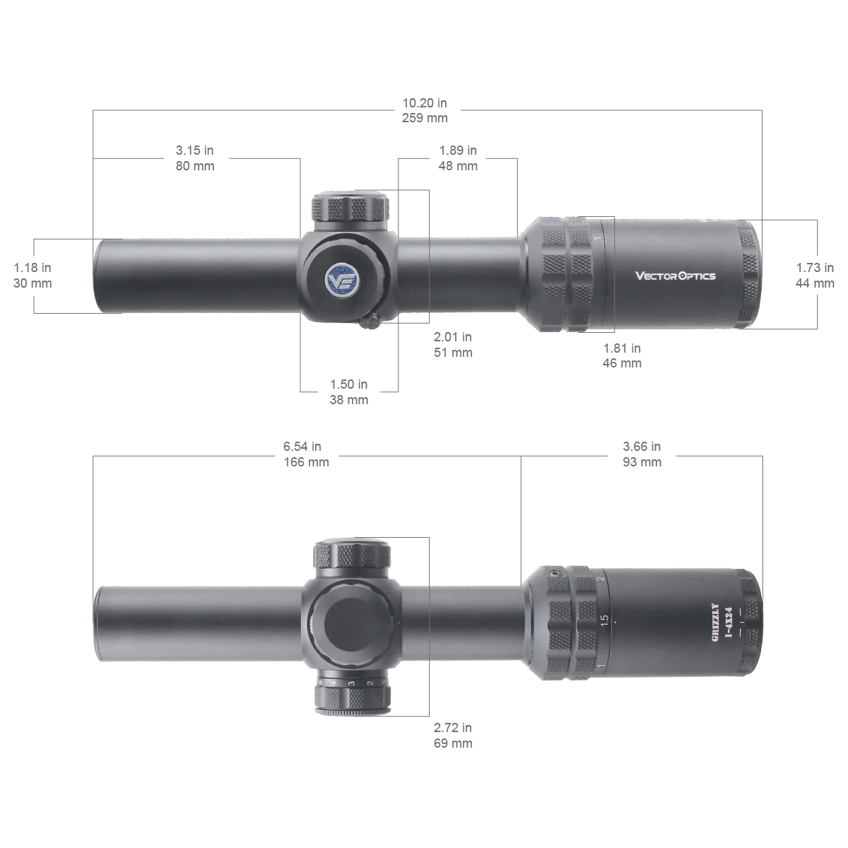 Vector Optics 1-4x24 1-6x24 SFP/FFP LPVO Riflescope