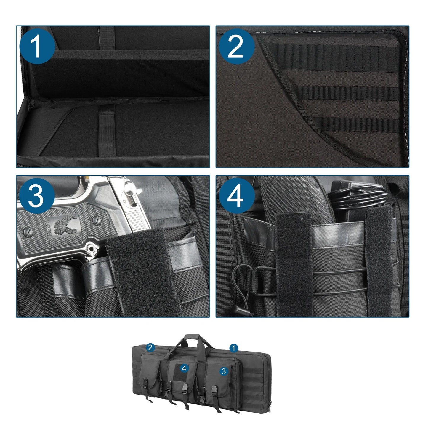 Waterproof Tactical Rifle Double Gun Case