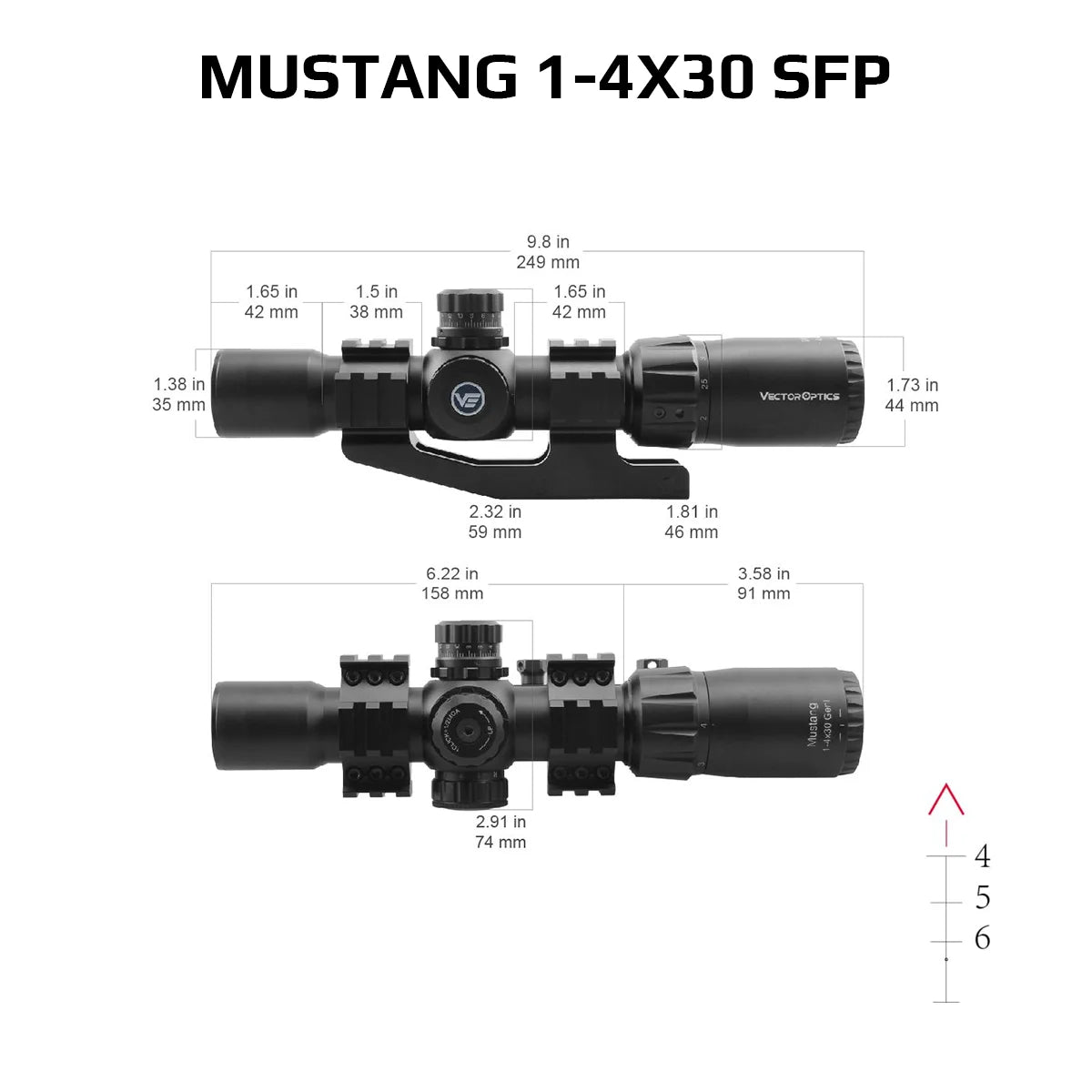 Vector Optics 1-4x24 1-6x24 SFP/FFP LPVO Riflescope