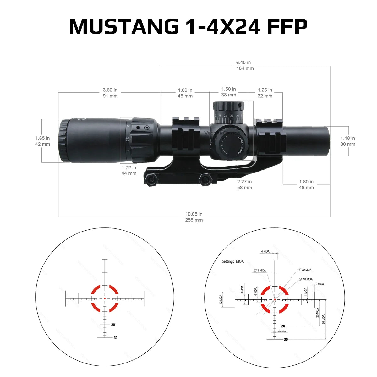 Vector Optics 1-4x24 1-6x24 SFP/FFP LPVO Riflescope