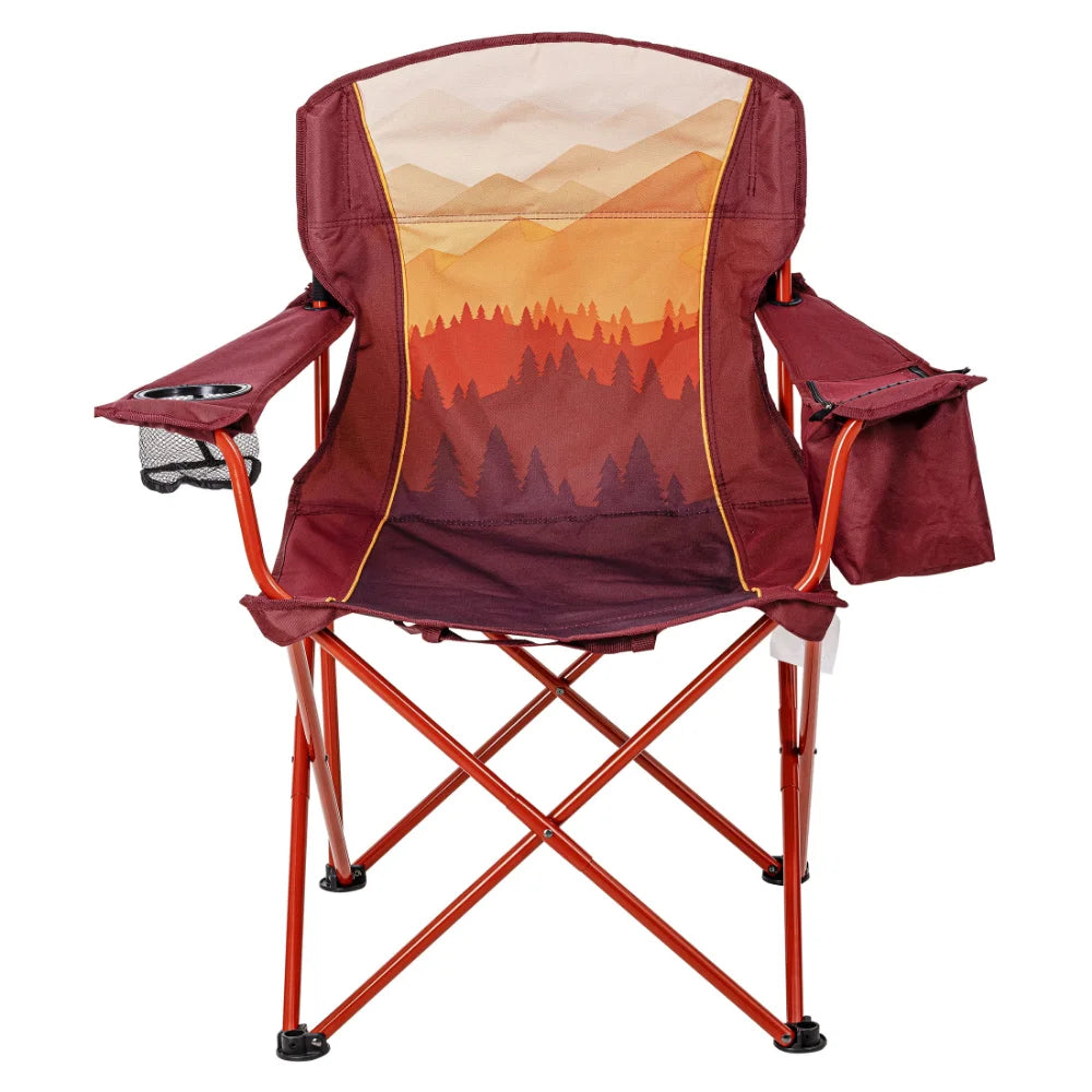 Oversized Camp Chair with Cup holder and Zip bag