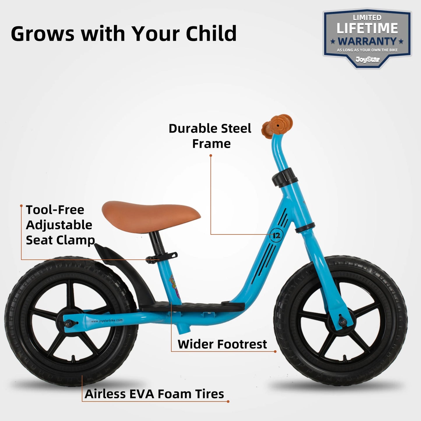 Kids Scooter Bike with Adjustable Seat and Footrest