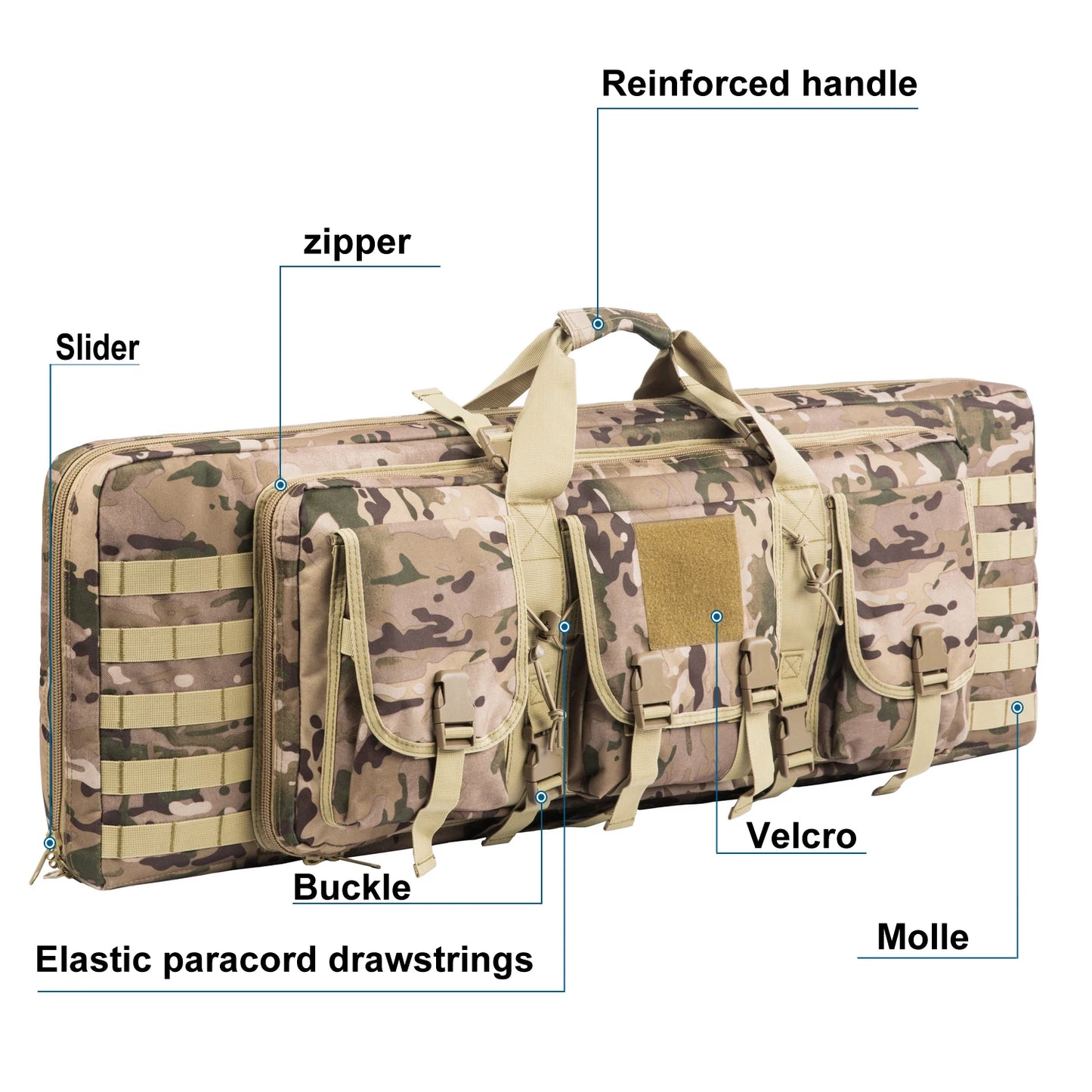 Waterproof Tactical Rifle Double Gun Case