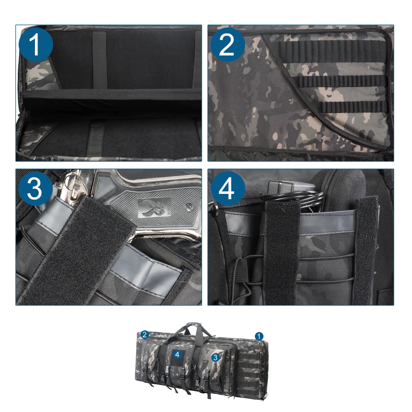 Waterproof Tactical Rifle Double Gun Case